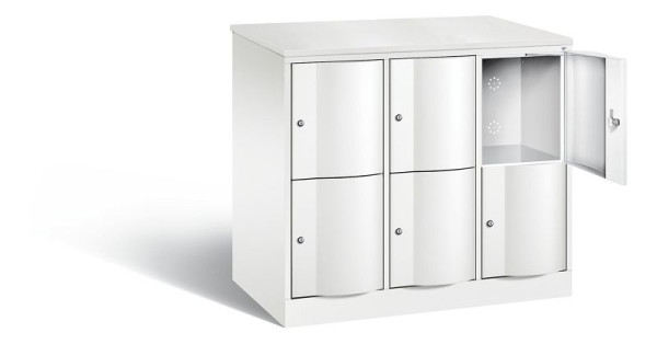 C+P XL-Schließfachschrank Resisto, H1077xB1148xT640mm, Farbe: Verkehrsweiß, 8472-373 S10101