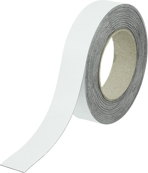 Moedel Magnetstreifen weiß auf Rolle, Magnetfolie, 30 mm x 15 m, 55469