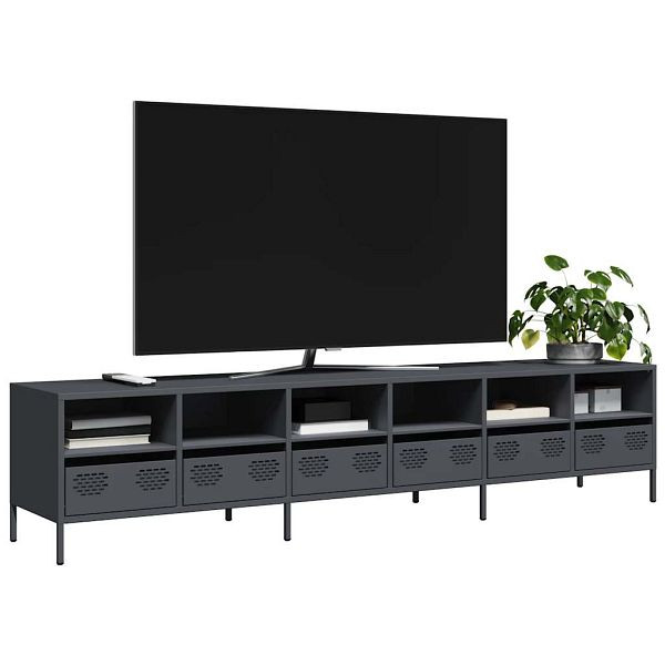 vidaXL TV-Schrank Anthrazit 202x39x43,5 cm Kaltgewalzter Stahl, 3307157