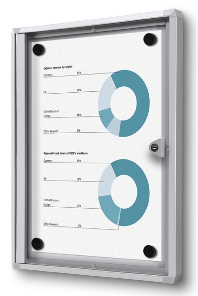 Deskin Schaukasten Metallrückwand Innen, B1, Aluminium, 271 x 26 x 350 mm, 281445