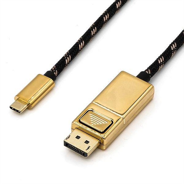 ROLINE GOLD USB Typ C - DisplayPort Adapterkabel, Version 1.2, ST/ST, 1 m, 11.04.5848