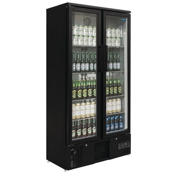 Polar Serie G Barkühlschrank hoch 2 Klapptüren, Kapazität: 490 l, schwarz, GJ449