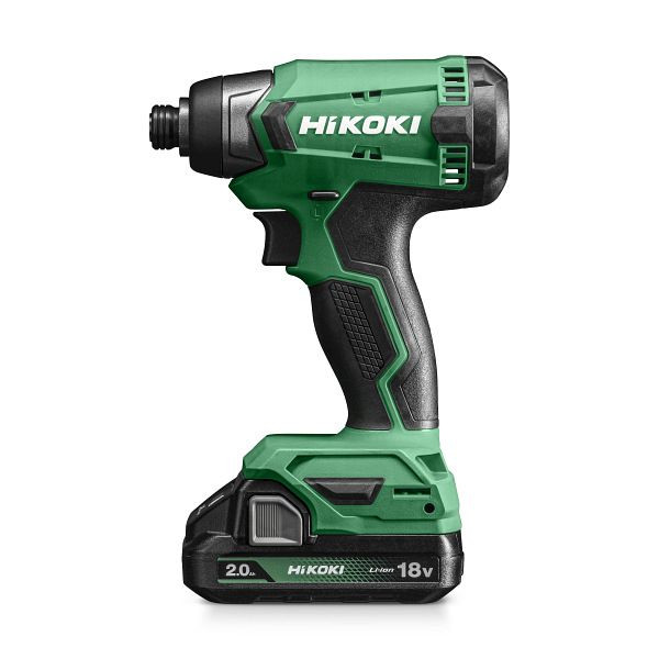 HiKOKI 18V Akku Schlagschrauber (1/4"), 2 x 2.0 Ah, 140Nm, WH18DA (2.0) (Transportkoffer), WH18DAWCZ