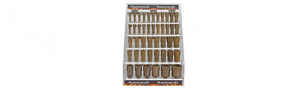 Karnasch Abschließbares Acryl-Display, Hard-Line55 44 Hartmetall-bestückte Kernbohrer: Nutzlänge 55mm, Weldonschaft 19mm, 201624