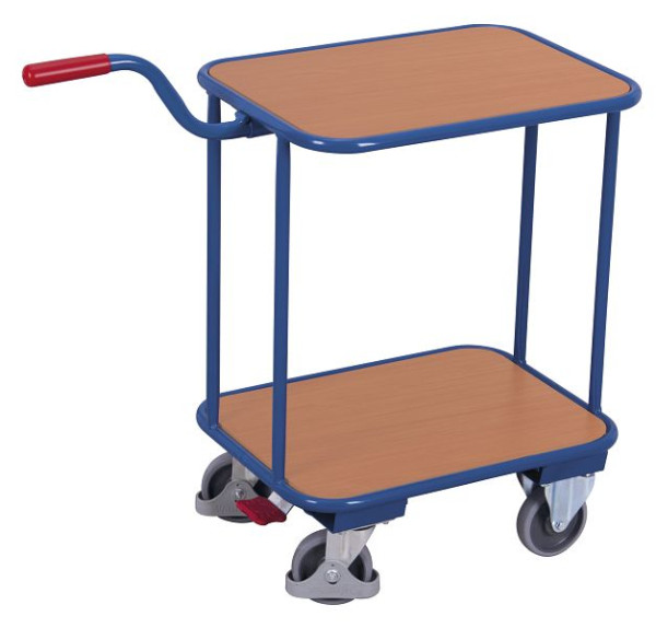 VARIOfit Griffroller mit 2 Ladeflächen, Außenmaße: 940 x 455 x 910 mm, RAL 5010 enzianblau, sw-450.800