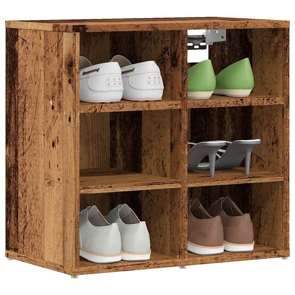 vidaXL Schuhschränke 2 Stk. Altholz-Optik 52x30x50 cm, 857034