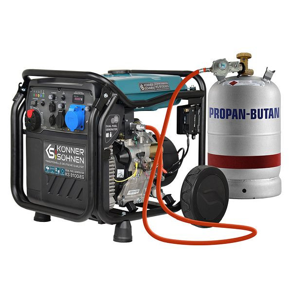 Könner & Söhnen LPG/Benzin-Inverter-Generator, 230 V, KS 8100iE G