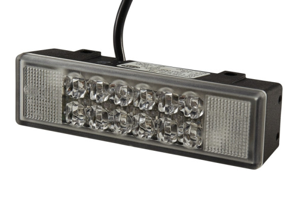 HELLA LED-Blitz-Kennleuchte - WL-LED - 24V - rot - Schraubanschluss/Einbau - Kabel: 800mm - Stecker: offene Kabelenden, 2XD 009 048-021