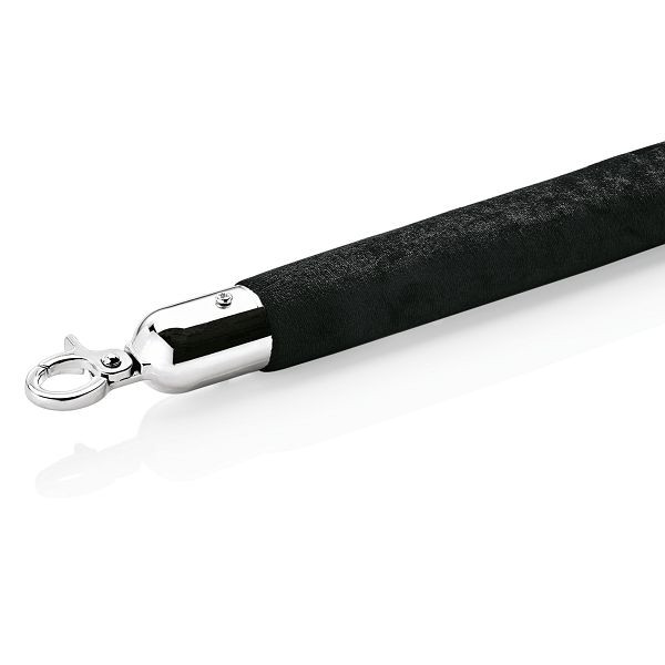 WAS Classic Eco Verbindungstau, Durchmesser 28 mm, 1,5 m, schwarz, mit verchromten Beschlägen, 2205155