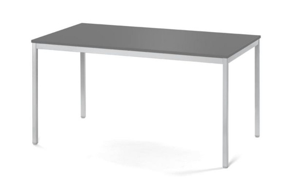 Deskin Konferenztisch PROFI MODUL, Platte Anthrazit, Gestell Alusilber RAL 9006, B 1400 x T 800 x H 728 mm, 359384