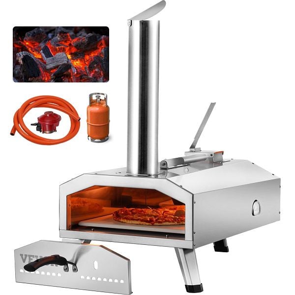 VEVOR Outdoor-Pizzaofen Tragbarer Pellet-/Gas-Pizzaofen Faltbar Camping 30cm, BXPSLWNZWDJBN44HYV0