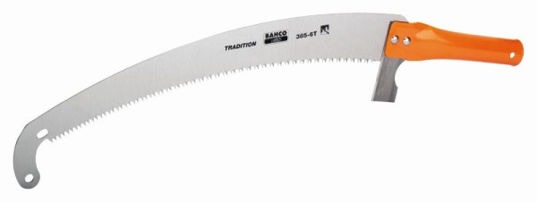 Bahco Astsäge für Teleskopstiele mit 6 ZpZ, Stahlrohr-Griff, verlängertem Haken und gehärteten Zahnspitzen, 360 mm, 385-6T
