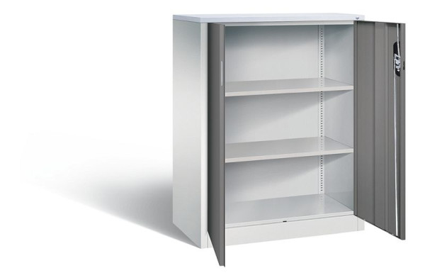 C+P Büroschrank Acurado, H1200xB930xT500mm, Farbe: Lichtgrau / Vulkangrau, Muldengriff, 3 OH, 9287-1200 S10224