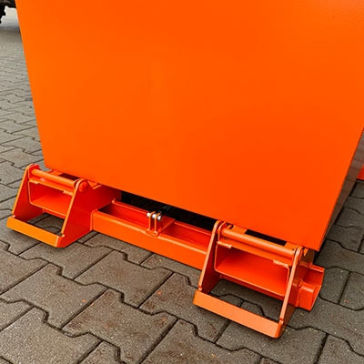 Eichinger Industrie Kippbehälter für Teleskoplader, 1500 kg, 1000 Liter, enzianblau, 20101200000097