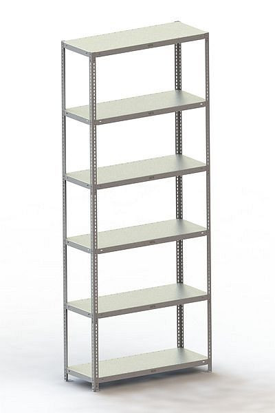 Meta Schraubregal FIX 80 GR 2500x1000x400 mm, verzinkt, Bodenanzahl: 6, 20089500