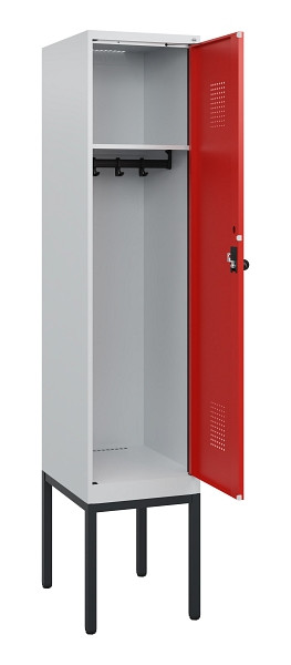 C+P Spind Evolo PLUS, Gestell, 1 Abteil, 1950x400x500mm, 7035/3020, Drehriegel, 0490305-12 S10005