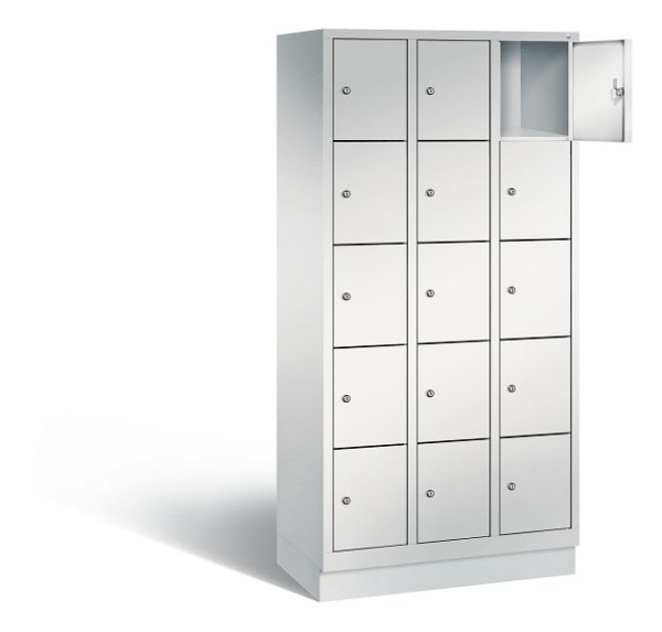 C+P Schließfachschrank Evolo, H1800xB900xT500mm, Farbe: Lichtgrau, 48020-305 S10000
