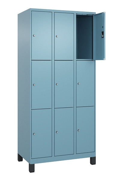 C+P Schließfachschrank Evolo PLUS, mit Füßen, 9 Fächer, 1950x900x500mm, 0010/00, 049010-303 S10021