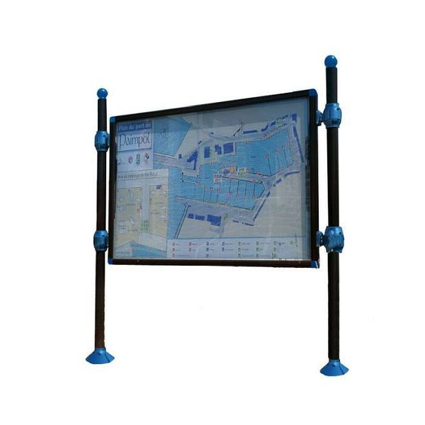 Stein HGS Schaukasten -Bowl-, Ohne Titelleiste/2500 mm, 1600 x 1200 mm, RAL 6005 moosgrün, 22383-04