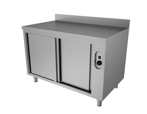 Unninox Europe Wärmeschrank mit Schiebetüren 1400x700x850 mm (BxTxH), mit Aufkantung, WT-1407085-SH