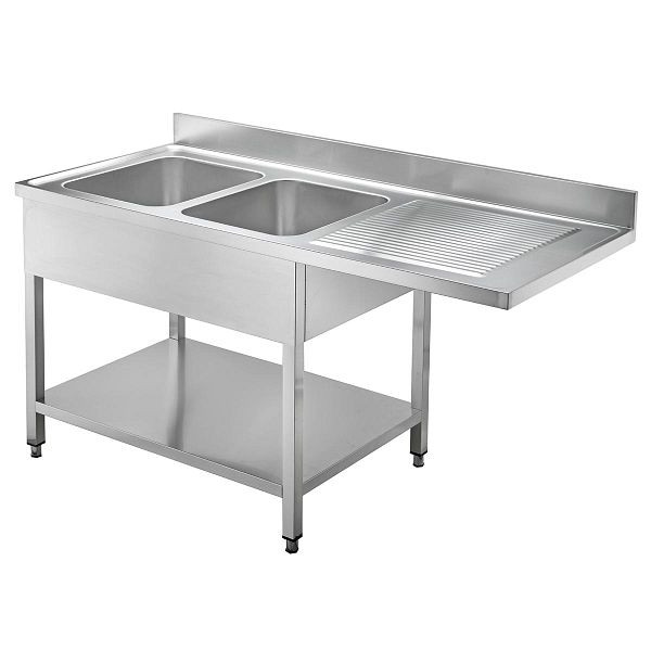 Vaiotec TOPLINE Spülcenter 700 / 2 Becken links, 40 mm starke Arbeitsplatte, 180x70x85 cm, 10520