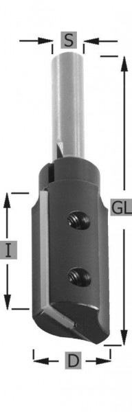 Edessö Wendeplatten-Nutfräser HW Z1 S: 12mm, A: 12, B: 20, C: 12, 130012012