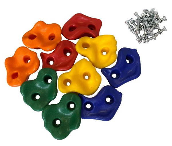 VaGo-Tools Klettergriffe Klettersteine Kletterwand Boulderwand für Spielturm, VE: 60 Stück, 440-210x60_wv