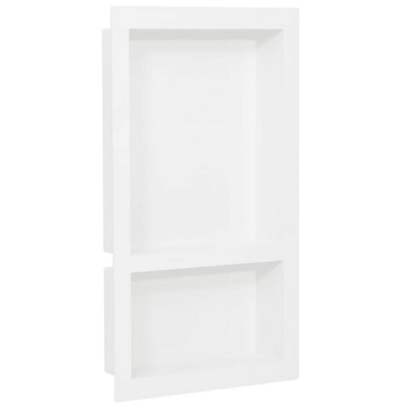 vidaXL Duschnische mit 2 Fächern Hochglanz-Weiß 41x69x9 cm, 151398