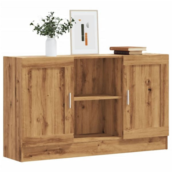 vidaXL Sideboard Artisan-Eiche 120x30,5x70 cm Holzwerkstoff, 856163