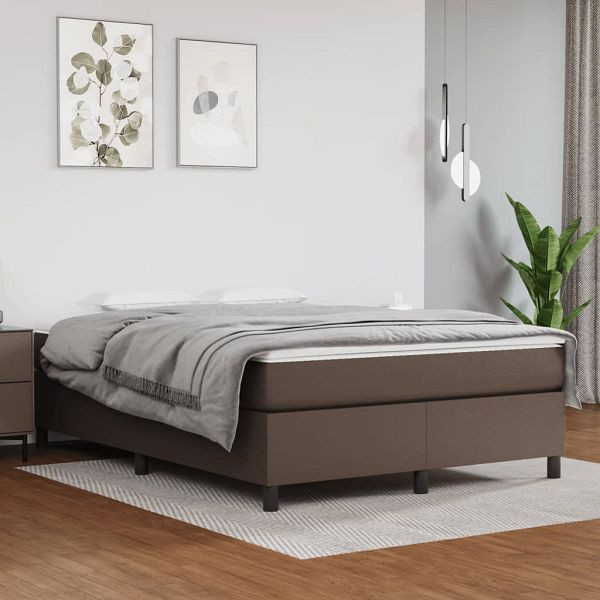 vidaXL Bettgestell Braun 140x200 cm Kunstleder, 3121050