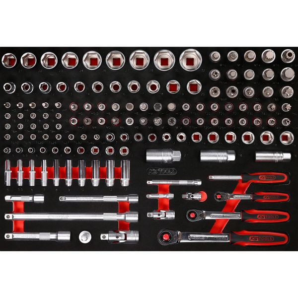 KS Tools PERFORMANCEplus Werkzeugsatz 139-teilig 1/4'+3/8'+1/2' Steckschlüssel, 811.0139