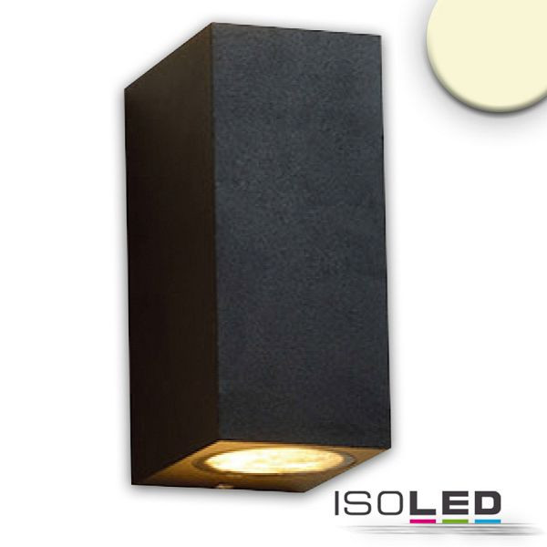 ISOLED Wandleuchte Up&Down 2xGU10, IP54, sandschwarz, ohne Leuchtmittel, 113983