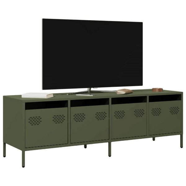 vidaXL TV-Schrank Olivgrün 135x39x43,5 cm Kaltgewalzter Stahl, 851308
