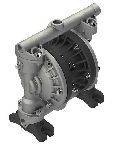 DENIOS Druckluft-Doppelmembranpumpe, ATEX, 1/2'', aus Aluminium / PTFE, 287098