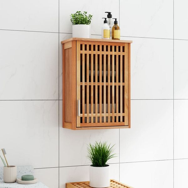 vidaXL Wand-Badschrank 42x23x60 cm Massivholz Nussbaum, 350357