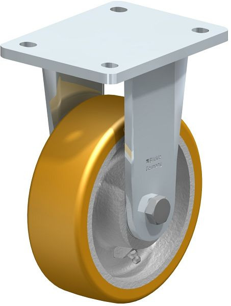Blickle BO-GTH 150K Stahlgeschweißte Schwerlast-Bockrolle, Blickle Extrathane®, Hellbraun, 267187