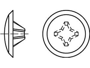 ART 88004 Zierkappen 2 x 12/3,5-5 für Kreuzschlitz H, weiß Kunststoff VE=S (1000 Stück)