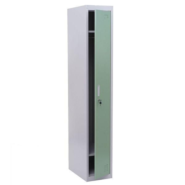 Mendler Spind Boston T163, Garderobenschrank Kleiderspind Umkleideschrank, Metall 180x30x50cm nach ASR A4.1, mint-grün, 51053