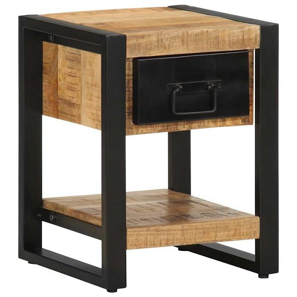 vidaXL Nachttisch 35x34x45 cm Raues Mangoholz, elegant, 4013567