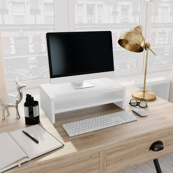 vidaXL Monitorständer Weiß 42x24x13 cm Holzwerkstoff, 800216