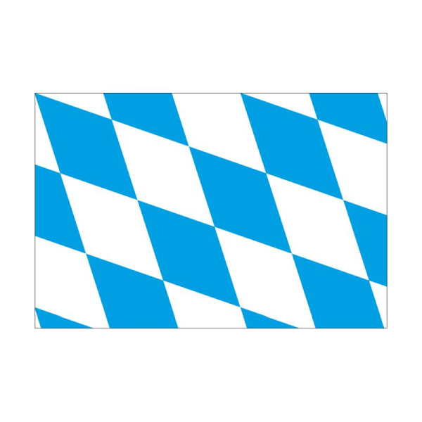 Stein HGS Landesflagge Bayern (Rauten ohne Wappen), 150 x 250 cm (Querformat), mit Seil und Schlaufe, FlagTop 110 g/m², für Fahnenmasten ab 8 m, ohne Hohlsaum, 26160