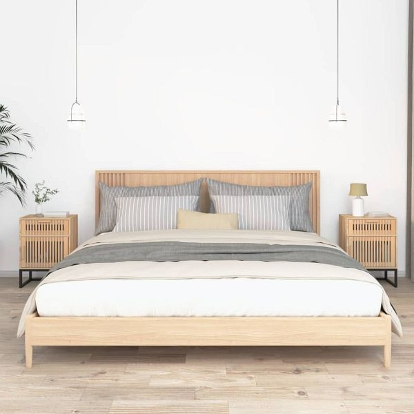vidaXL Nachttische 2 Stück 40x30x55,5 cm Holzwerkstoff & Eisen, 352096