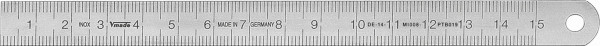 Vogel Germany Stahlmaßstab, Typ A, 6000 x 20 x 1,0 mm, Ablesung von links nach rechts, 1016010600