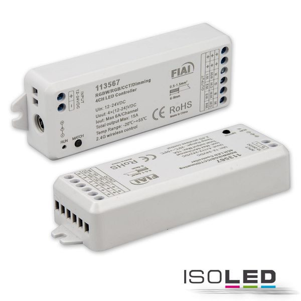 ISOLED Sys-Pro Funk Mesh PWM-Dimmer, 1-4 Kanal, 12-24V DC 4x3A, 113567