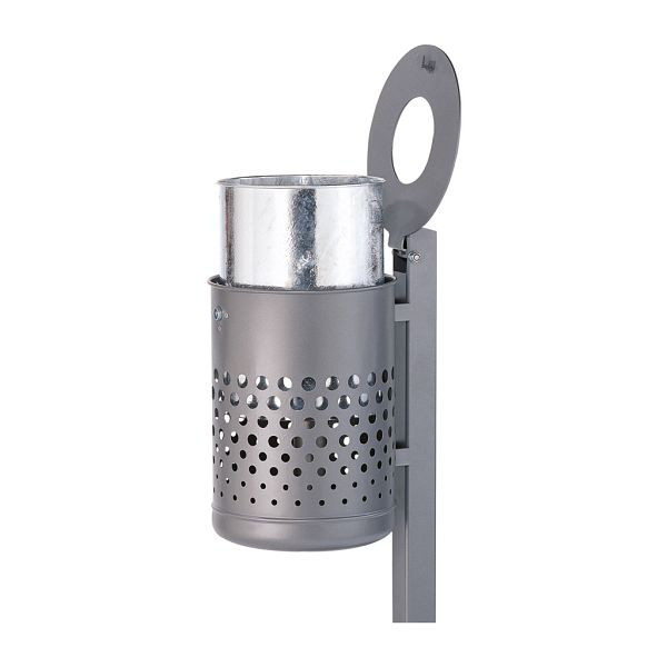 Schake Stand-Abfallbehälter ca. 50 L, feuerverzinkt, mit Einsatzbehälter, 4234