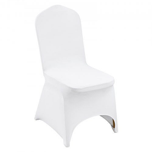 VEVOR Universell Stuhlhussen 100x Stretch Stuhl Husse Stuhlbezug Stuhlüberzug Weiß, 100PCSGXBSYT00001V0