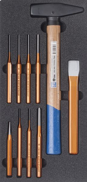 SW-Stahl Werkstattwagensortiment, Hammer, Meißelsatz, 10-teilig, Z3013-34