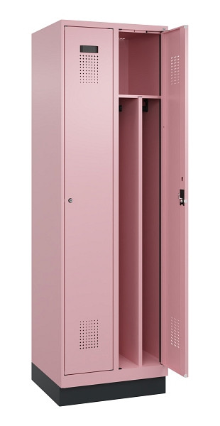 C+P Spind Evolo PLUS, mit Sockel, 2 Abteile, 1950x600x500mm, 3015/3015, Verschluss Zylinderschloss, 049020-20F S10051