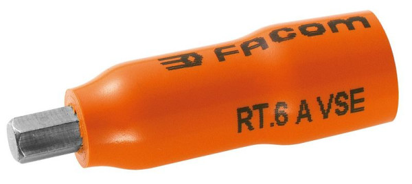Facom Schraubendreheinsatz, isoliert bis 1000 V, Antrieb Innenvierkant 6,3 mm (1/4"), Abtrieb Innensechskant (Inbus) 4 mm, RT.4AVSE