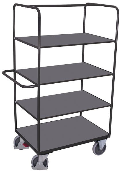 VARIOfit Etagenwagen hoch mit klappbaren Etagenböden, 1.400 x 800 x 1.890 mm, RAL 7016 anthrazitgrau, sw-800.238/AG
